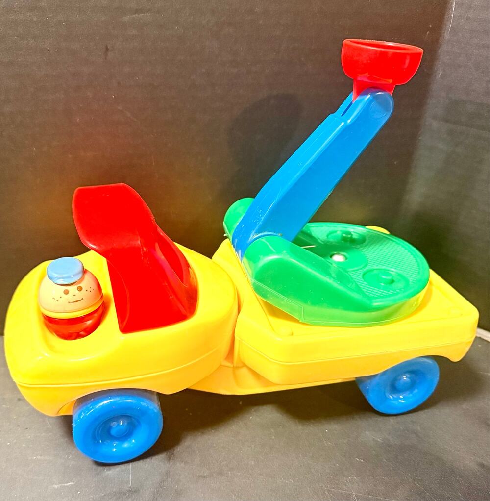 Construction VTG Little Tikes Toddle Tots Vehicle Cherry Picker Toy Truck 1985